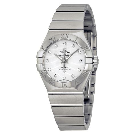 omega mother of pearl watch|omega constellation price guide.